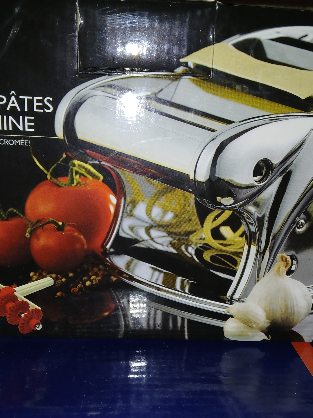 Chrome-Finish Stainless Steel Pasta Maker - Silver